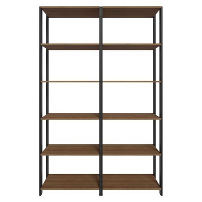 Armário Estante Multiuso Organizador Despensa 10 Prateleiras 118cm Rustic/preto Madesa