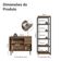 Kit Cozinha Balcão Gabinete 3 Portas 2 Gavetas E Armário Cozinha Despensa 5 Prateleiras Rustic/preto