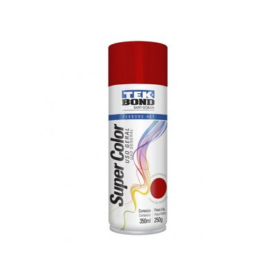 Tinta Spray Tekbond Uso Geral Vermelho 350Ml/250G c/6 pcs