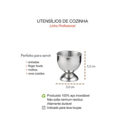 Porta Ovo Mini Taça Finger Food Aperitivo Suporte Inox 2un