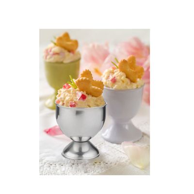 Porta Ovo Mini Taça Finger Food Aperitivo Suporte Inox 8un