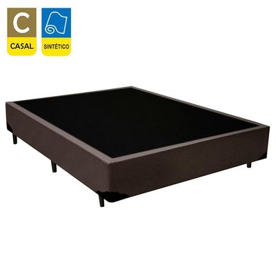 Cama Box Casal Sintético + Colchão De Espuma D33 - Serene - 138cm Cor:marrom