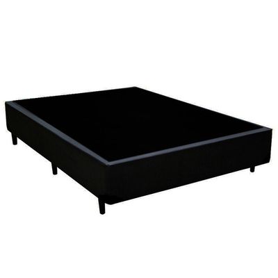 Cama Box Casal Sintético + Colchão De Espuma D33 - Serene - 138cm Cor:preto