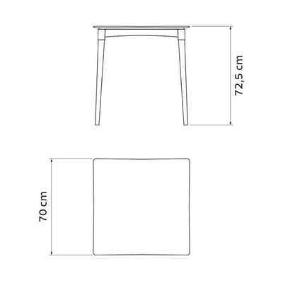 Mesa Tramontina Diana Em Polipropileno Amarelo 70cm Pernas De Madeira