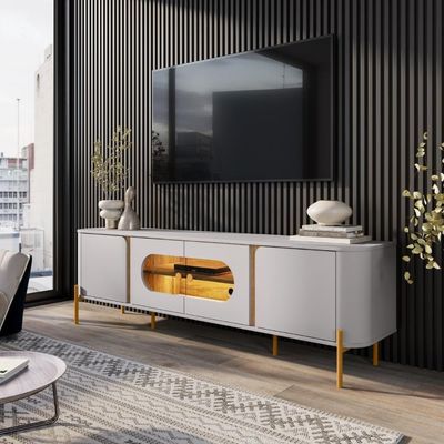 Rack Para Tv 75 Polegadas Navajo Off White Cinamomo