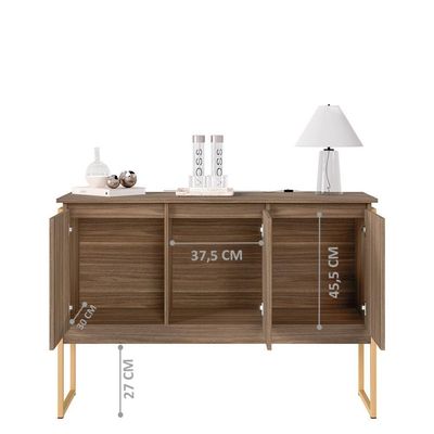 Buffet Aparador De Sala Jantar Com Pés Dourado Affara Dourado