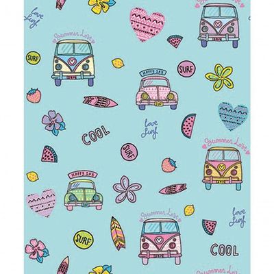 Papel De Parede Pure Kids Teens Hippie Kt68437 Tam. 4m²