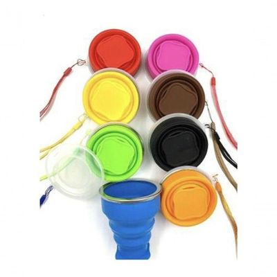 Kit Com 50 Copo De Silicone 200Ml Reutilizável Dobrável