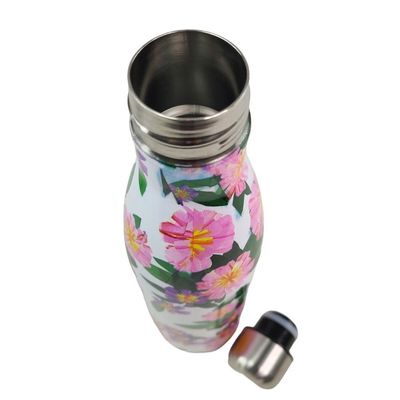Garrafa Termica 500ml Inox Estampa Flores
