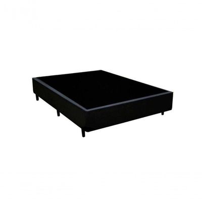 Cama Box Casal Preto Com Colchão D33 Marrocos 30cm