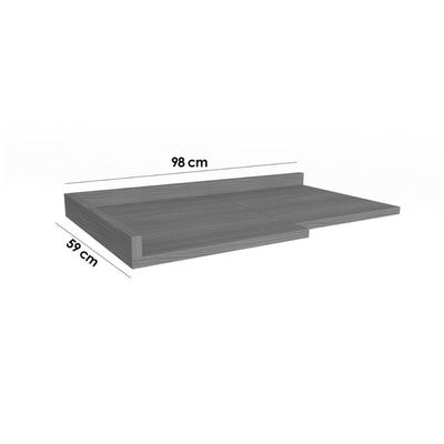 Tampo para Balcão Cozinha Canto Reto E611 98cm Nogal
