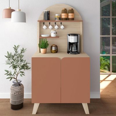Aparador Cantinho Cafe 2 Portas 80 Cm 4630 Naturale Terracota Arly