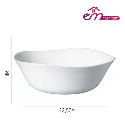Bowl De Vidro Opalino Branco Quadrado Tigela Molho Sobremesa 12cm Em Casa Tem
