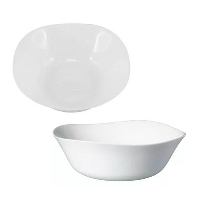 Bowl De Vidro Opalino Branco Quadrado Tigela Molho Sobremesa 12cm Em Casa Tem