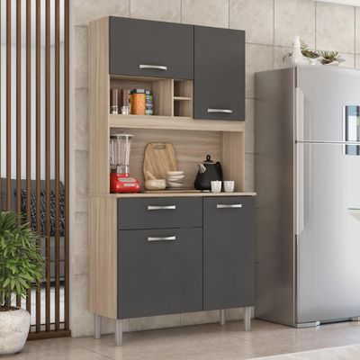 Armário de Cozinha Malta com 4 Portas e 1 Gaveta