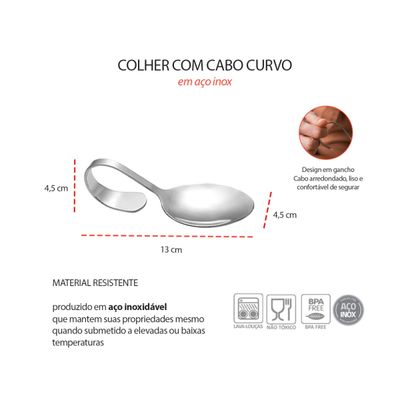 Colher Finger Food Inox Buffet Restaurante Aperitivos 50un