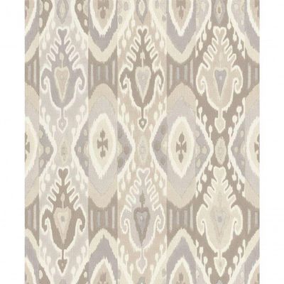 Papel De Parede Barbara Home Estilo Ikat Cinza E Bege 560558