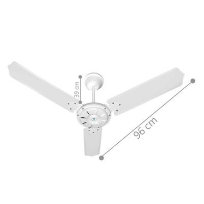 Ventilador Leblon Branco 110V 3 Pás E Controle Remoto 110V