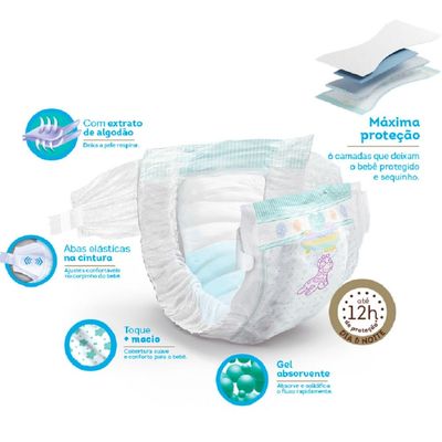 Fralda Descartável MILI Love & Care RN   5 pacotes c/ 18 fraldas (Total: 90 fraldas)  Premium