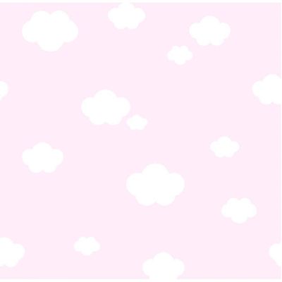 Papel De Parede Treboli Rosa Nuvens 5872 - Rolo 10m X 0,53m