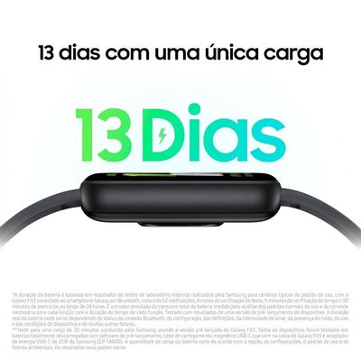 Samsung Galaxy Fit3 Display de 1.6 AMOLED Preto
