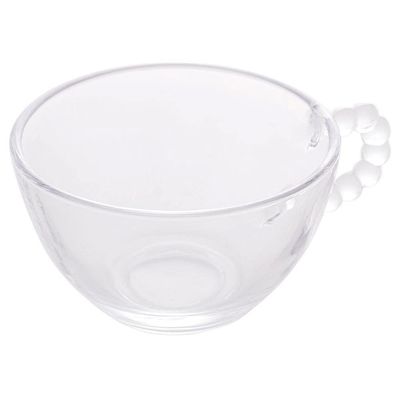 Conjunto com 4 Xícaras para Chá Wolff Pearl em Cristal 180ml Transparente