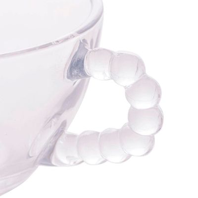 Conjunto com 4 Xícaras para Chá Wolff Pearl em Cristal 180ml Transparente