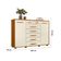 Cômoda Palumoveis Fontana com 7 Gavetas e 2 Portas 160cm de Largura Cinamomo/Off White