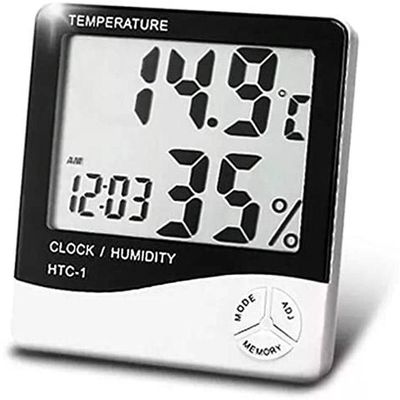 Relógio Termo Higrômetro Temperatura E Umidade Pd003 Tomate