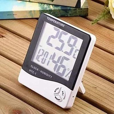 Relógio Termo Higrômetro Temperatura E Umidade Pd003 Tomate