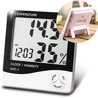 Relógio Termo Higrômetro Temperatura E Umidade Pd003 Tomate