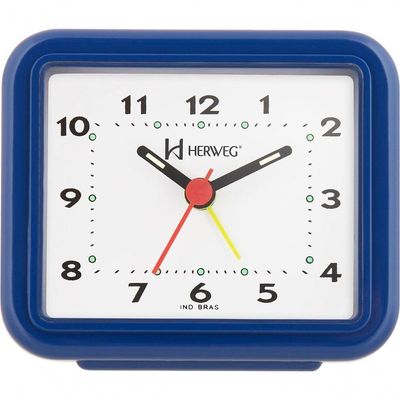 Relógio Despertador Quartz Alarme Forte Azul Escuro - Azul Escuro