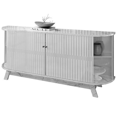 Buffet Aparador 4 Portas E 2 Gavetas 100% Mdp Mônica Cumaru/opala