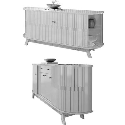 Buffet Aparador 4 Portas E 2 Gavetas 100% Mdp Mônica Cumaru/opala