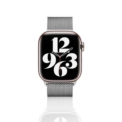 Relógio Smartwatch W34s Rosê Gold Pulseira De Aço Prateada