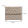 Cabeceira Para Cama Box Estofada King 195 Cm Suede Madri Bege