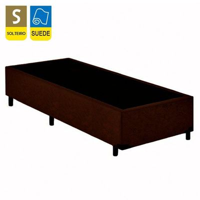 Cama Box Solteiro Suede + Colchão De Espuma D33 - Serene - 88cm Marrom