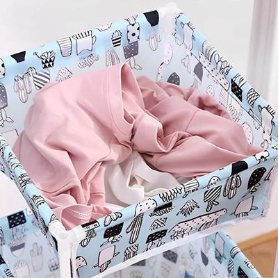 Cesto De Roupa Duplo 2 Andares Organizador Multiuso Para Banheiro Quarto Lavanderia E Brinquedos
