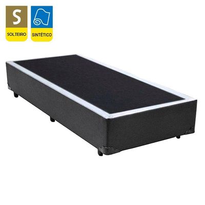 Cama Box Solteiro Sintético Serene Cinza 88x188x40