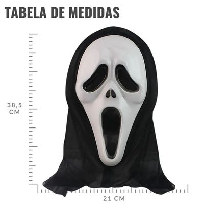 Fantasia Halloween Infantil Pânico Com Máscara E Luvas