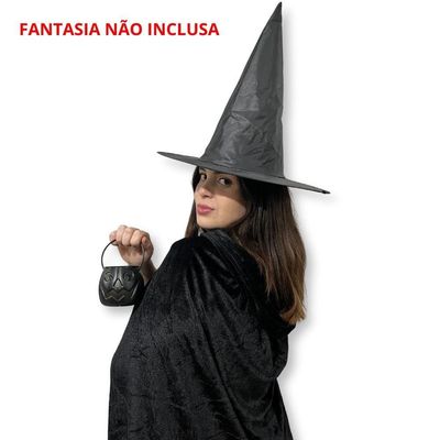 Chapéu De Bruxa Preto Halloween