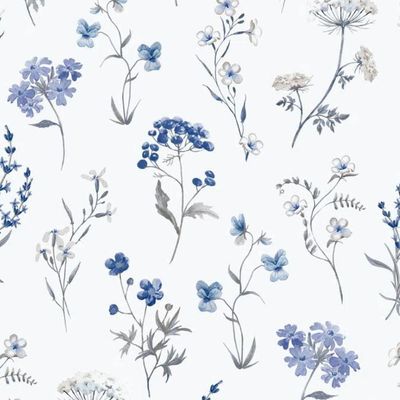 Papel De Parede Hana Floral Azul 1901-1