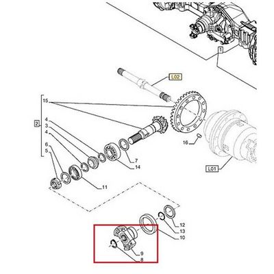 Flange Diferencial Traseiro Retroescavadeira B90- B95b - B110b