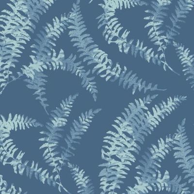 Papel De Parede Capri Folhagem Azul 190512502