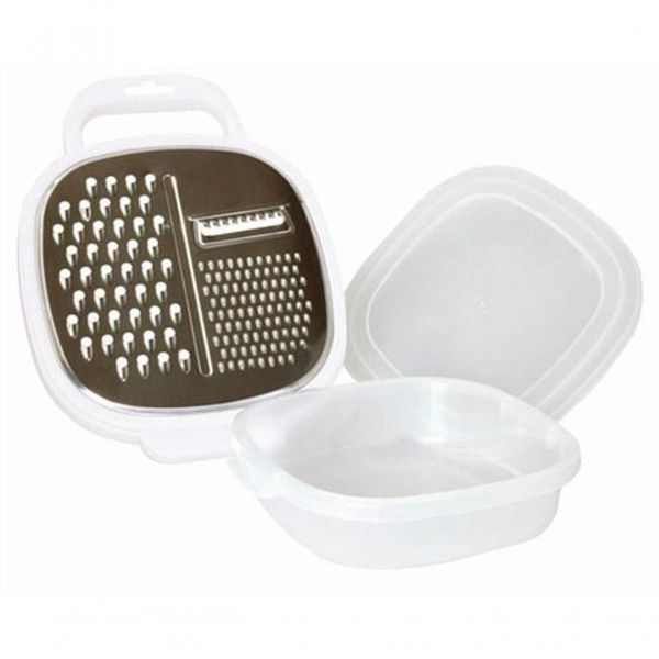 Ralador Com Pote E Tampa De Plástico E Inox 25.5 Cm - Mimo Style - Asa1175