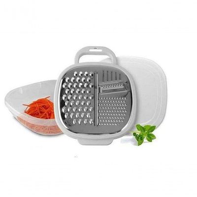 Ralador Com Pote E Tampa De Plástico E Inox 25.5 Cm - Mimo Style - Asa1175