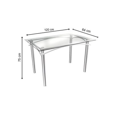 Sala De Jantar Elba Vidro 120cm 6 Cadeiras Holanda Capuccino