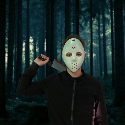 Máscara Jason Branca Para Fantasias