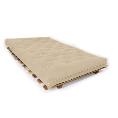 Sofá Cama Casal Futon Oriental Com Madeira Nobre Natural
