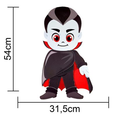 Painel Decorativo Halloween Vampiro Em Eva - 54cm X 32cm